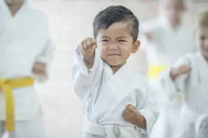 a young person doing martial arts