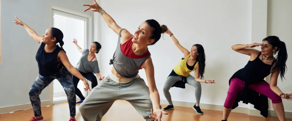 people dancing at a dance studio