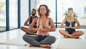 a person doing a yoga pose